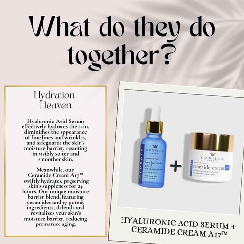 Gunilla of Sweden Hyaluronic Acid Serum & Ceramide Cream Bundle