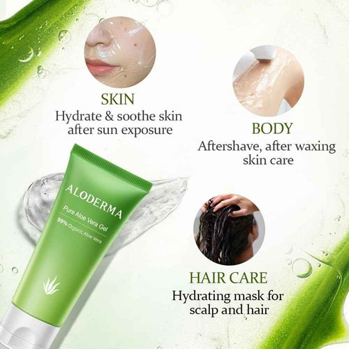 All Purpose Aloe Vera Gels Set - 6 Pieces - 300g Aloe Vera Gel, 300g Aloe Vera Gel + Tea Tree Oil, 2pcs x 200g Aloe Vera Gel, 114g Aloe Vera Gel & 45g Aloe Vera Gel