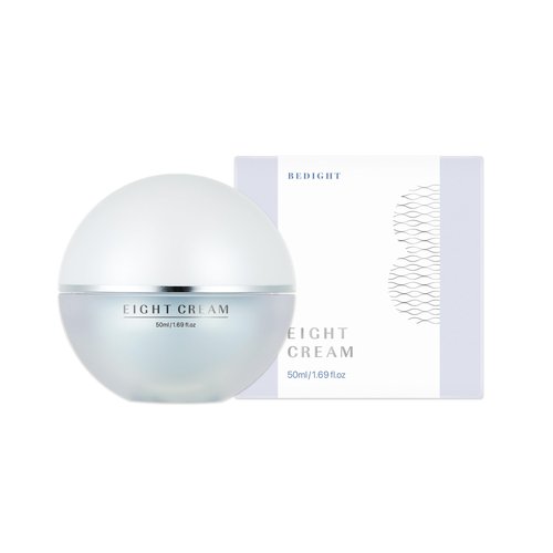 Bedight Eight Cream, Anti-Aging Cream, Wrinkle Improvement, Skin Elasticity Cream, Laugh Line Reducer, Sagging Skin Treatment, Skin Firming Cream (50ml / 1.7 fl.oz.)