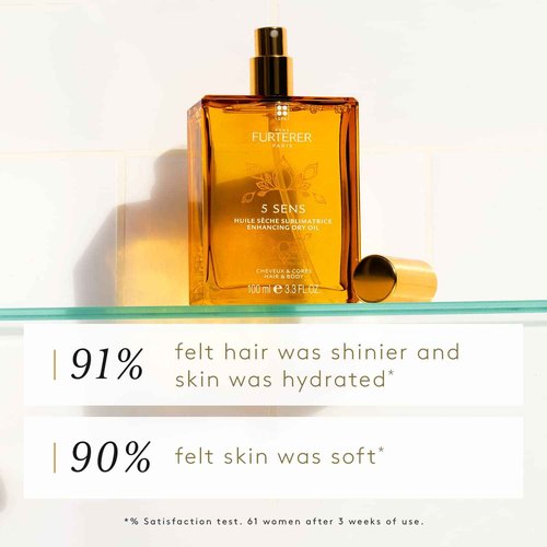 Rene Furterer 5 SENS Enhancing Dry Oil - Multi-Purpose for Hair & Skin - With Jojoba Oil - Spray - 3.3 fl. oz.