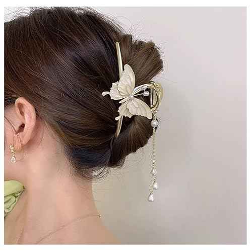 Butterfly Metal Hair Clips - Large Nonslip Claw Clamps for Thick and Thin Hair Styling, Strong Hold, Fashion Hair Accessories, Christmas Gifts