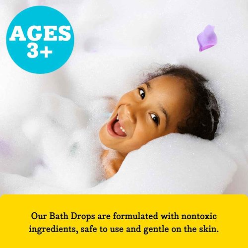 Kid Made Modern Bath Color Tablets for Kids - 450 Non Toxic Bath Drops for Toddlers Blue, Yellow, Pink, and Purple Bathtub Color Fizzies Tablets - Fun & Mini Bath Bombs (150 Count / 3 Pack - Ages 3+)