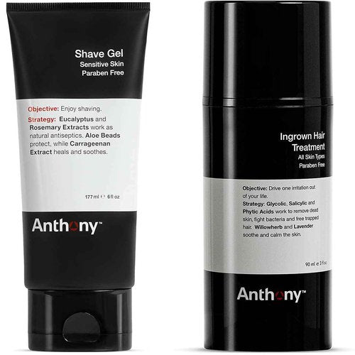 Anthony Ingrown Hair Treatment and Shave Gel - 3 oz and 6 oz