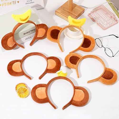 Cute Animal Ears Horns Headband Elastic Hair Hoop Headwear Halloween Christmas Costume Cosplay Accessories