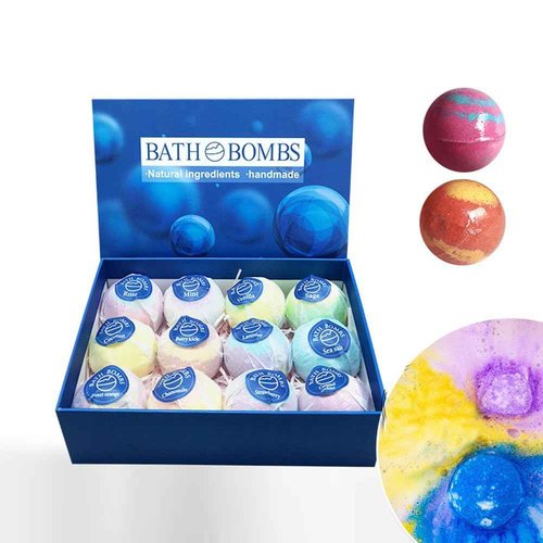 KASTU Bath Bombs Salt Balls,12 PCS Gift Set,Vanilla Lavender l Rose Extract Essential Oils,Moisturizing Dry Skin,Fizzy Spa,Relaxing,Bubble Bath Bomb for Gifts Idea for Men Women