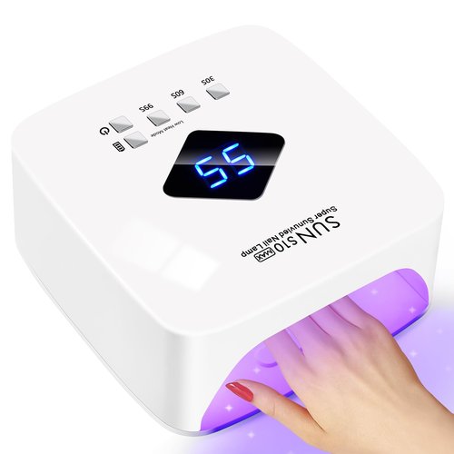 Cordless Rechargeable UV LED Nail Lamp,LKE 86W UV Light for Gel Nails UV Nail Light Nail Dryer with 3Timer Setting Display Auto Sensor Professional Quick Dry Gel Polish (S10)