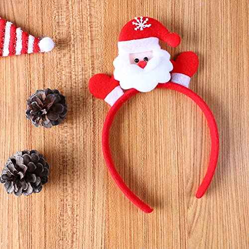 Santa Clause Headband - Red Christmas Hair Hoop Womens & Girls Hair Accessories Headdress for Cosplay & Winter Christmas Decoration Party Supplies Gift