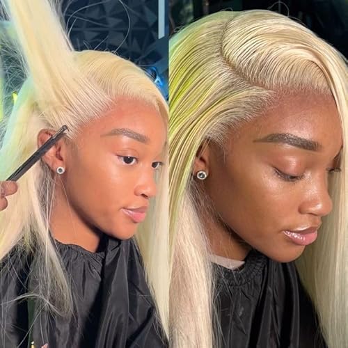 KRN 613 Lace Frontal, 0.11mm Ultra-thin Skinlike Invisible 13x4 Real HD Lace Frontal Pre-Plucked with Baby Hair 12A Grade Brazilian Virgin Hair Straight 16 Inch