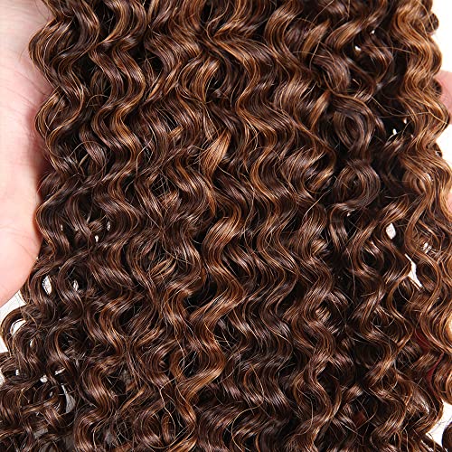 Brown Bundles Human Hair 18 20 22 Inch P4/30 Water Wave 3 Bundles Brazilian Virgin Remy Hair Double Weft Weave Human Hair Extensions