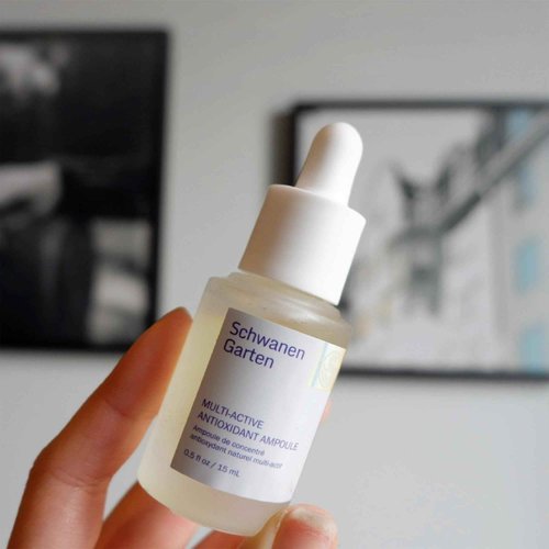 Schwanen Garten Multi Active Antioxidant Ampoule 0.5 fl oz / 15ml - Antioxidant booster, Organically grown & Handpicked ingredients, Vegan, Korean skincare