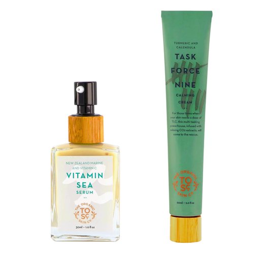 The Organic Skin Co | Vitamin Sea + Task Force Nine Calming Cream | Bundle