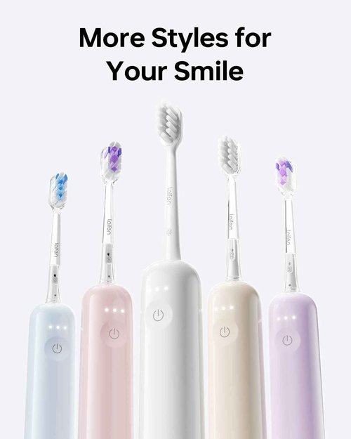 Laifen Wave Electric Toothbrush, Oscillation & Vibration Sonic Electric Toothbrush for Adults with App, 3 Brush Heads, IPX7 Waterproof Magnetic Rechargeable Travel Powered Toothbrush ABS(Blue)