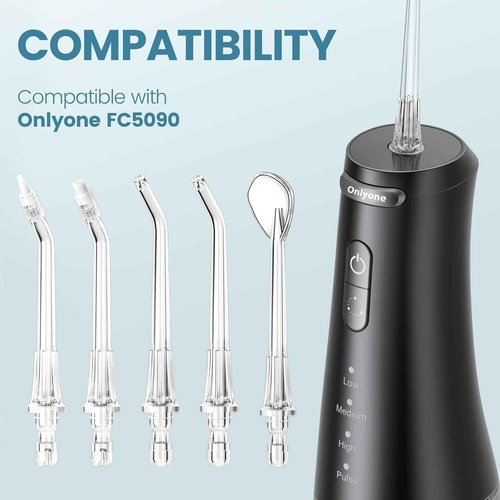 Water Flosser Replacement Tips for Onlyone Water Dental Flosser Power Flossers & Irrigator Accessories Ivory