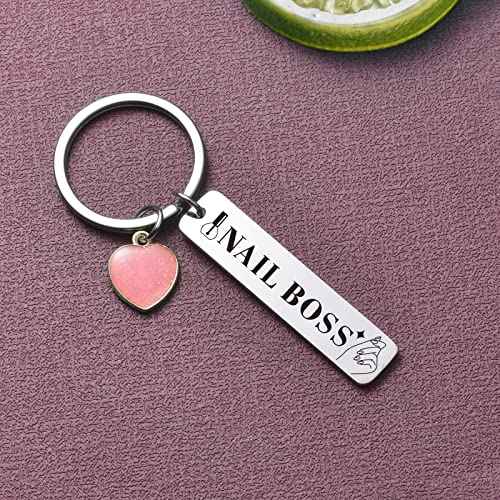 ZNOSVEI Nail Boss Keychain Nail Technician Jewelry Artist Gift Keychain