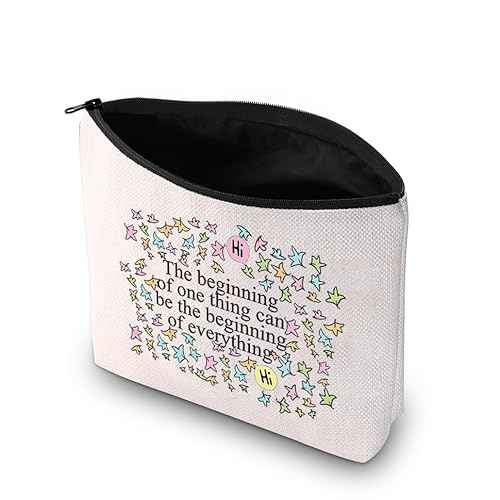 PXTIDY Heart Stop TV Show Makeup Bag LGBTQ Gift The Beginning Of One Thing Can Be The Beginning Of Everything