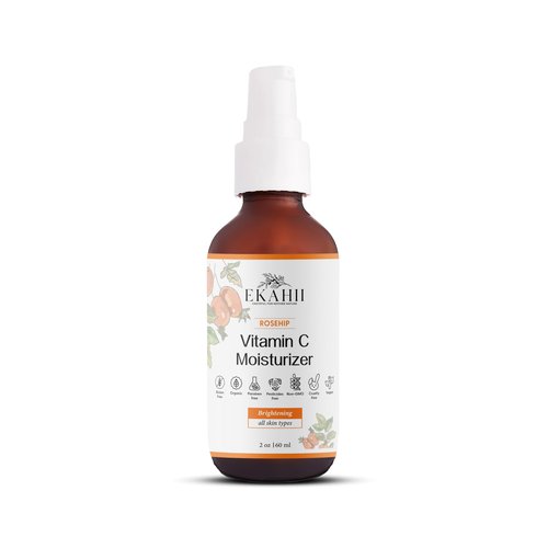 Vitamin C Face & neck moisturizer, Dark Spot Remover, Vit C Serum w Hyaluronic Acid, Rosehips, Noni, Amalaki, Orange, Acerola Cherry, Mango Butter- Anti Aging & Skin Brightening - Ayurvedic