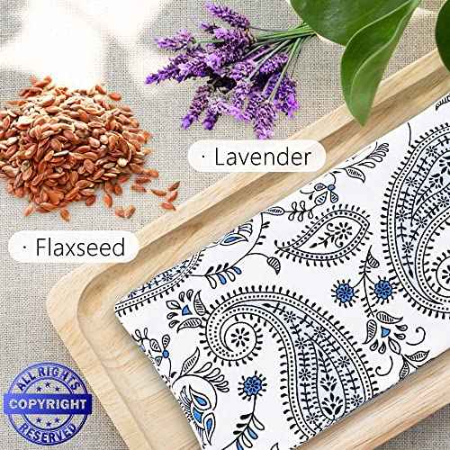 Lavender Eye Pillow for Relaxation, Yoga, Sleep ? Weighted Eye Mask for Headache, Sinus, Aromatherapy Moist Heat Compress, Meditation Accessory, Relaxation Gift for Women (Purple)