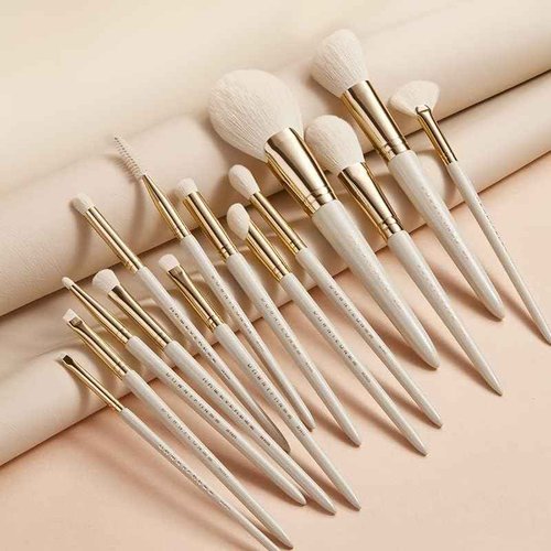 RIJAHO Makeup brush gift set: 14 piece professional makeup brush advanced synthetic kabuki brush set foundation make-up powder blusher eye shadow concealer high gloss brush mixed makeup brush set