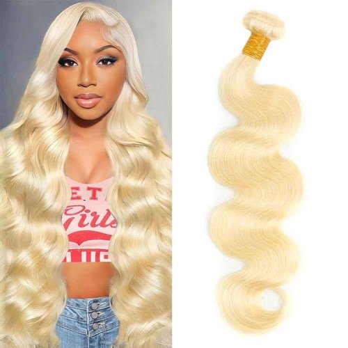OUAYESI 613 Bundles Human Hair Body Wave Blonde Bundles Human Hair 22 Inch 100% Unprocessed 12A Brazilian Virgin Raw Weave Bundles Human hair Blonde Bundle Body Wave Extensions for Women