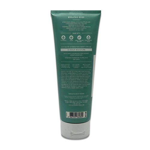 Bath & Body Works - Aromatherapy - Breathe Deep Eucalyptus Lavender - 3 Pack Bundle, Ultimate Hydration Body Cream, Essential Oil Mist & Body Wash and Foam Bath