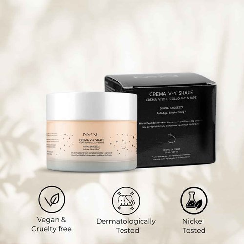 INSANE GLOW V-Y Shape Face & Neck Cream – Anti-Aging Lifting & Firming with 5 Biotech Peptides, Lipofilling Complex & Up-Gravity Complex – Sculpts Jawline, Rejuvenates Skin – Dermatologically Tested