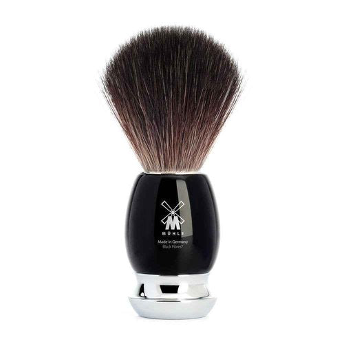 MÜHLE VIVO Black Fibre Shaving Brush - Creates Rich Lather of Soap or Cream