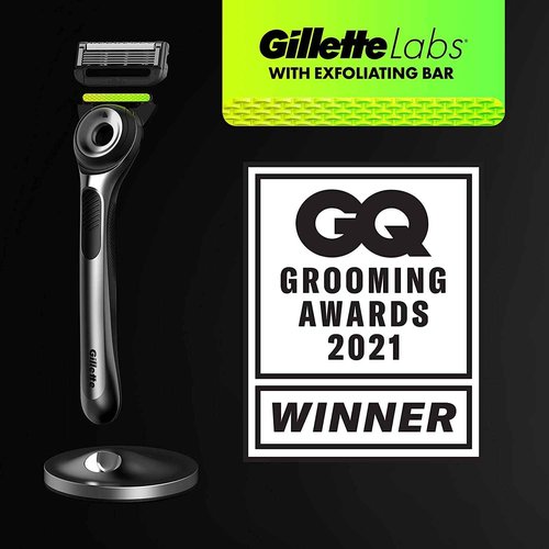 Gillette Labs Men's Razor Blade Refills with Exfoliating Bar, Compatible with Gillette Labs Razors, 10 Cartridges