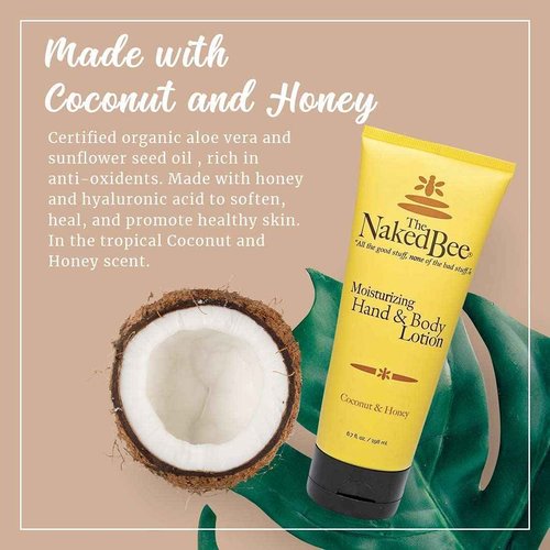 The Naked Bee Coconut & Honey Moisturizing Hand & Body Lotion 6.7oz + Jasmine & Honey Moisturizing Hand & Body Lotion 8oz