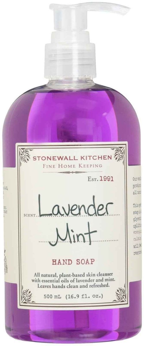Stonewall Kitchen Lavender Mint Fine Home Keeping Hand Soap, 16.9 Ounces