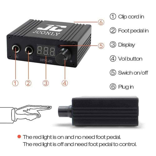Jconly F1X Rotary Pen Machine Kit - F1X Pen Machine with Power Supply Complete Machine Kit