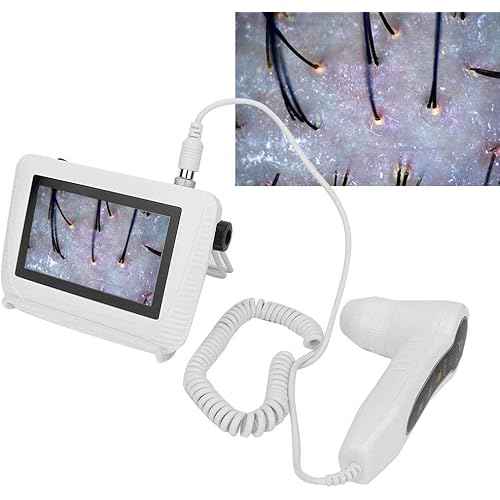 Skin Diagnosis Hair Analyzer, 5 Inch Screen Digital Skin Diagnosis Scanner System, Skin Hair Blackhead Scalp Detector Skin Hair Scalp Detector
