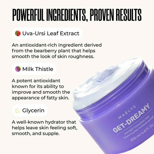MAËLYS GET-DREAMY Overnight Toning Whip - Body Firming Whip That Works While You Sleep - Helps Skin Look Tighter