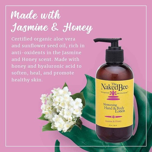 The Naked Bee Coconut & Honey Moisturizing Hand & Body Lotion 6.7oz + Jasmine & Honey Moisturizing Hand & Body Lotion 8oz
