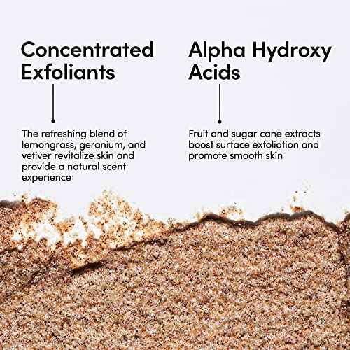LATHER - Bamboo Lemongrass Foaming Body Scrub, 8 oz - Moisturizer & Exfoliating Body Scrub - Safe for Sensitive Skin - Almond Protein, Fruit, Aloe, Sea Salt - Vegan & Cruelty Free - Beauty & Skin Care