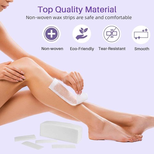 BLITZWAX Brazilian and Bikini Waxing Kit for Men With 120 Wooden Waxing Sticks and 30 Wax Papers, Hard Wax Warmer for Face, Legs, and Body, At Home Hair Removal Kit, Beginner Friendly