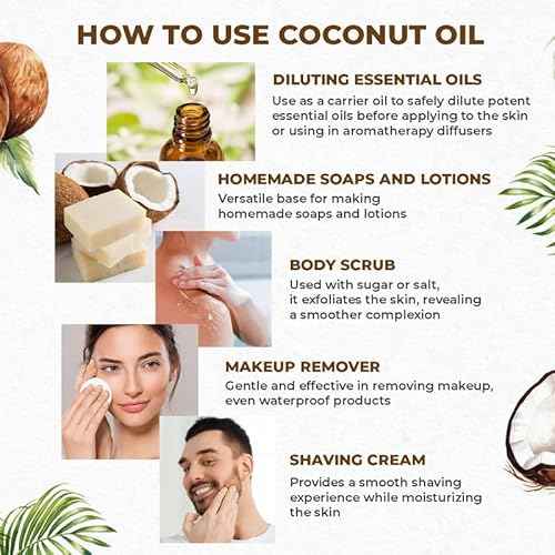 100% Pure & Organic Coconut Oil for Hair, Skin & Body ? Cold-Pressed, Unrefined and Natural ? Nourishing & Strengthening Oil ? Vegan & Chemical-Free ? 3.4 fl. oz