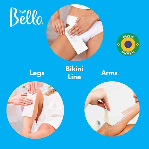 Depil Bella Bundle Kit Waxing Roller, 4 Painless Honey and propolis Roll on Cartridge, Hair removal for Women and men, Sensitive hair, At Home and professional Waxing, Brazilian Bikini, Legs.