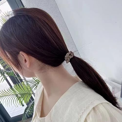 Heart Elastic Hair Ties for Women Girls Heart Hair Scrunchies Non Slip Ponytail Holders Satin Heart Shaped Scrunchie for Women Heart Hair Accessories Elastic Hair Band 5 Pcs
