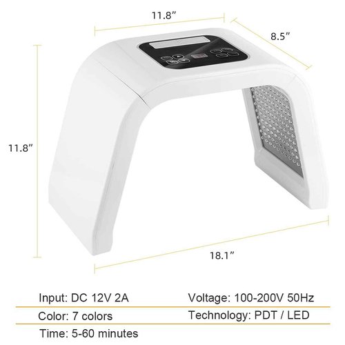 7 Color Facial Lamp, LED 7 Color Face Mask Machine, Skin Care Facial Light, Salon & SPA Beauty Equipment