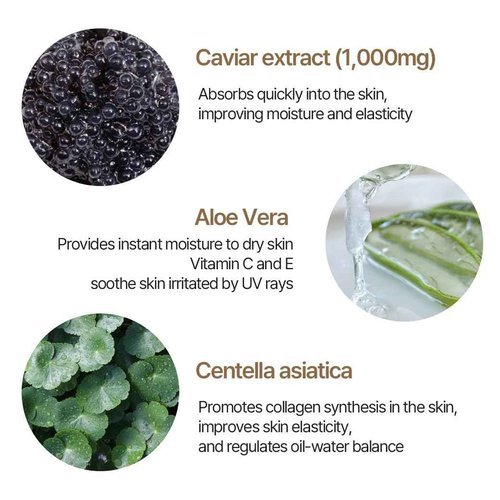LADAMER-Oligoforce-Ampoule-Non Greasy Moisture-Hydrating-Cavier Serum for Face Low Molecular Collagen Clinical Spa Cosmetic Premium Korean Skincare Oriental Herb Acell-300, 1.69 fl.oz (50ml)