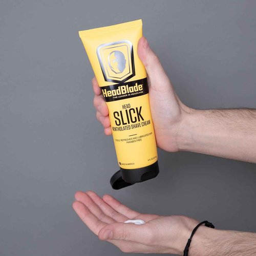 HeadBlade HeadSlick Shave Cream 8 oz for Smooth Head shaving for Bald Men, Helps with Irritation, Redness, & Razor Burn (3pk)