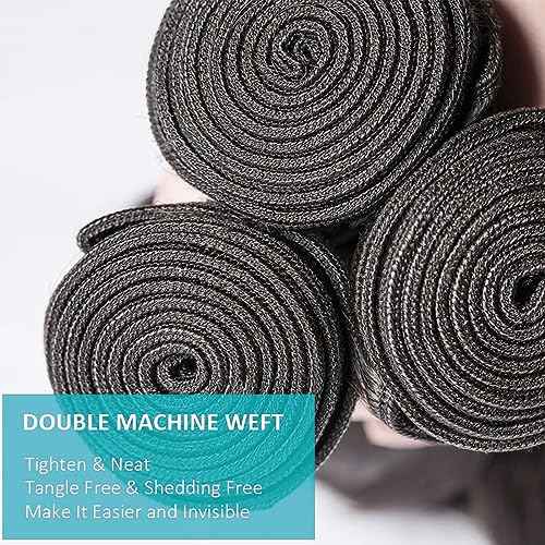 Cirvty 24 Inch Body Wave Bundle Human Hair 1 Bundles Body Wave Bundles 100% Unprocessed Brazilian Virgin Hair Bundles Double Weft Weave Bundles Human Hair Natural Black Color