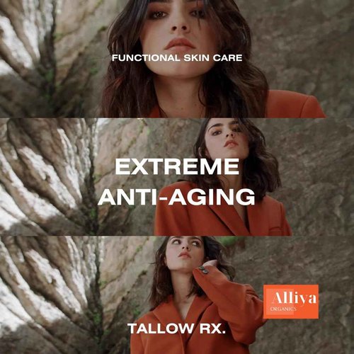 Alliya Organics Tallow Rx Hydrating Anti-Aging Face Cream, 2 oz (Chemical Free)
