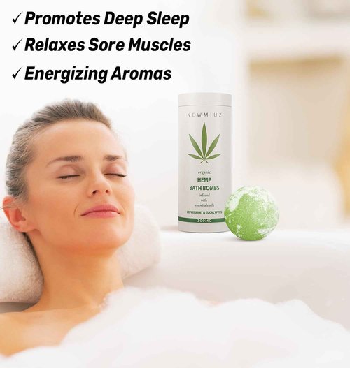 Menthol Bubble Bath Bombs & Migraine Rollon Stick Gift Set Pack of 3 - Perfect for Gifting for Birthday Christmas or Stocking Stuffers