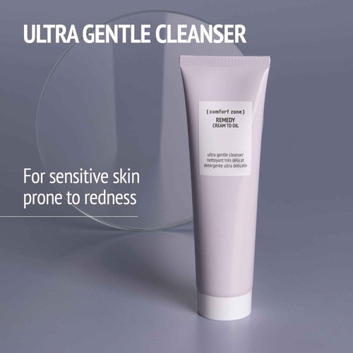 [ Comfort Zone ] Remedy Soothing Nourishing Cream To Oil Cleanser, Ideal For Sensitive Skin Prone To Redness, Fragrance-free, 5.07 fl. oz.