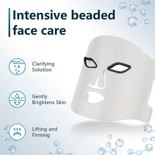 Shquanfuya Led Face Mask Light Therapy - Red Light Therapy for Face Acne - Led Facial Mask for Skin at Home