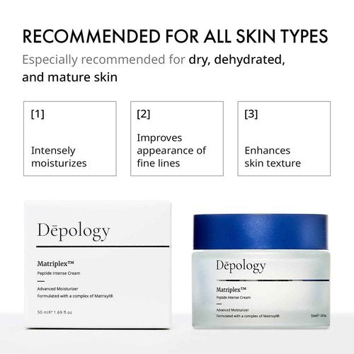 depology Matriplex™ Peptide Intense Cream | Infused with Matrixyl® 3000 | Matrixyl® | Synthe’6® | and Matrixyl® Morphomics® | Hydrating Facial Moisturizer | Improves Apearance of Fine Lines