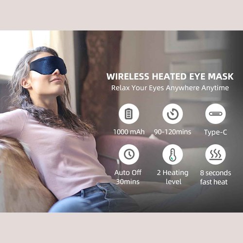 Heated Eye mask and Eye Steamer with mosit Heat for Dry Eyes,Stye
