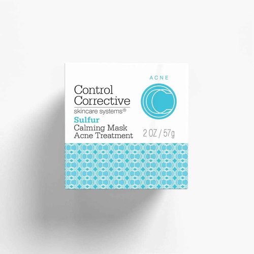 CONTROL CORRECTIVE Sulfur Calming Mask – 10% Sulfur Clay Treatment for Blemish-Prone Skin, Soothing Aloe & Clay Formula, 2 oz