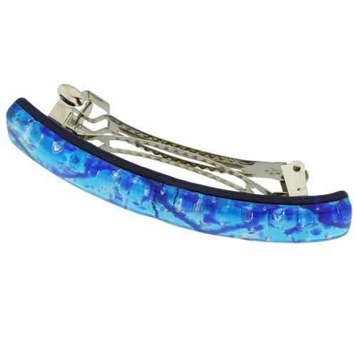 Glass Of Venice Murano Glass Venetian Reflections Hair Clip - Aqua Blue